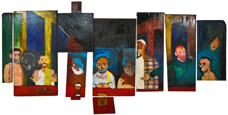 My last supper, 2012, 360x180cm, acrylic on board