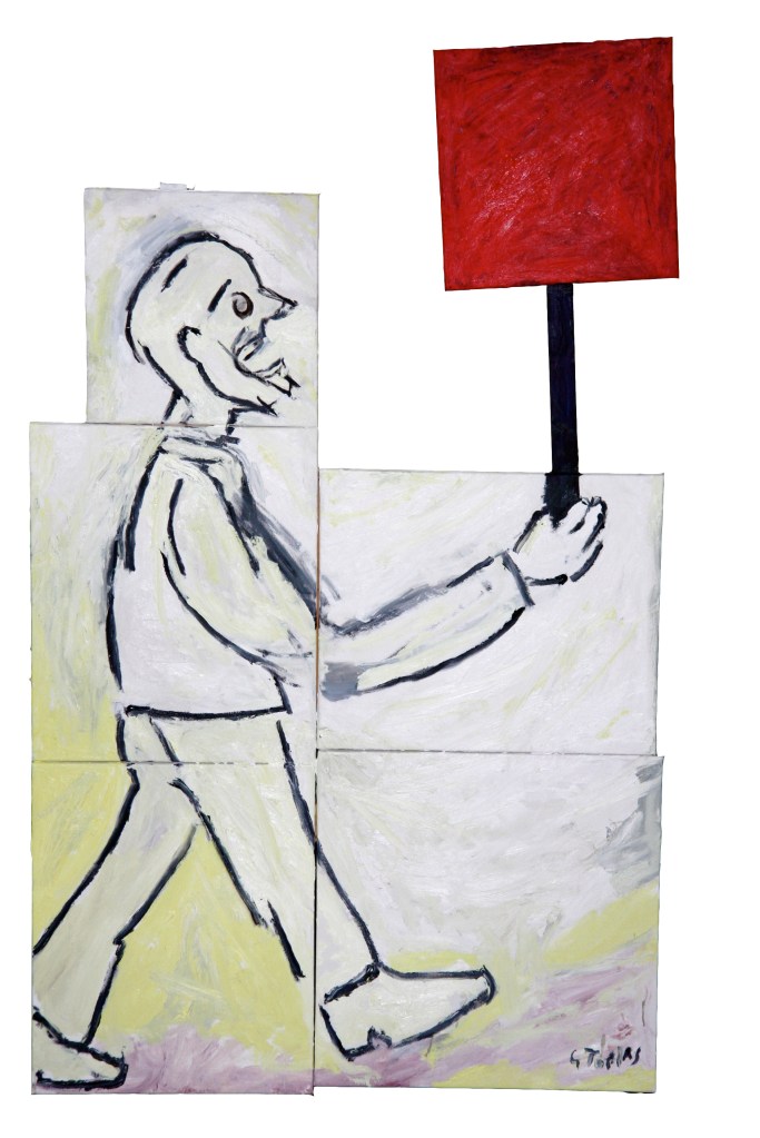 Red square, 2014 200x110cm, oil on canvases