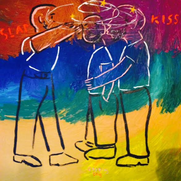 Slap kiss, 2015, 13x13cm, print on canvas