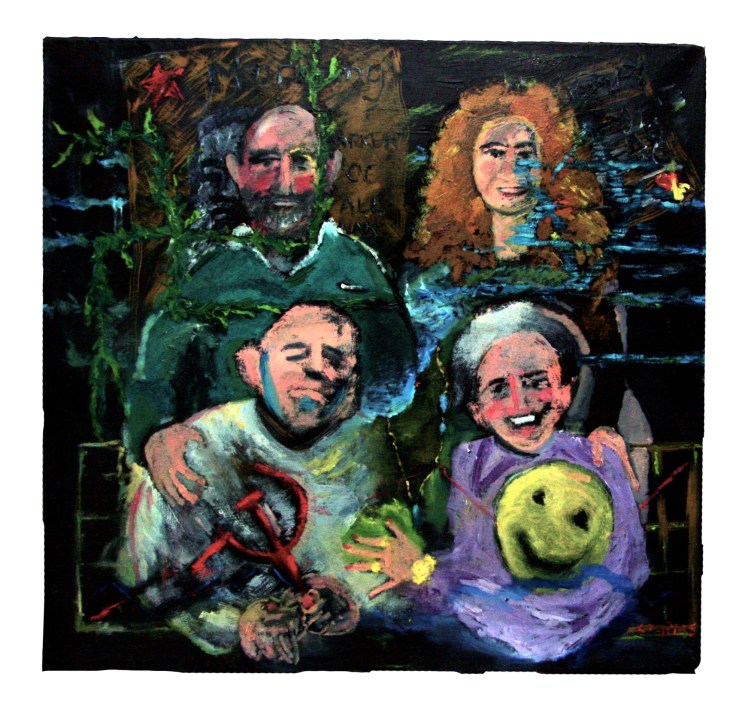Tobias family portrait, 2013, 97x97cm, oil on canvas